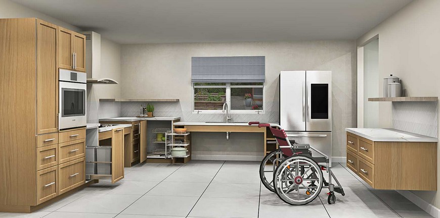 راهنمای جامع طراحی آشپزخانه قابل دسترس برای افراد دارای معلولیت 🏠♿